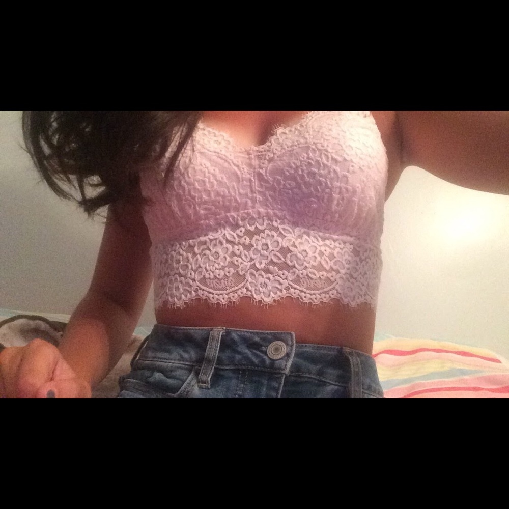 Aerie Pink Lace Bralette